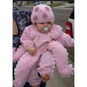 Baby Style Pink Octopus Costume 6–12 Months Plush Halloween Outfit